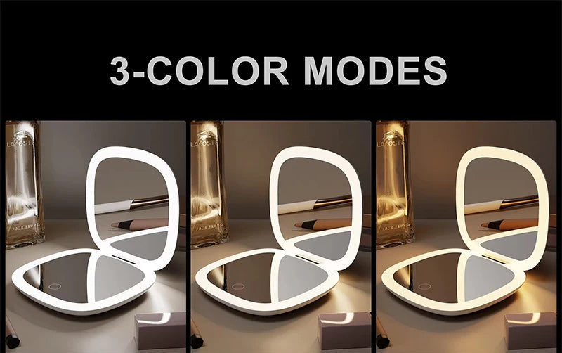 Miroir LED Pliable Compact | 5x/10x
