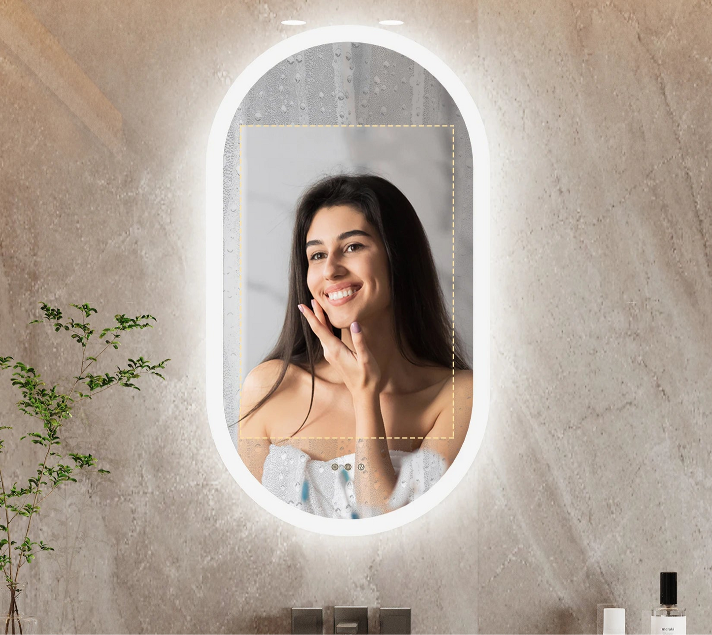 Miroir LED Mural | Ovale