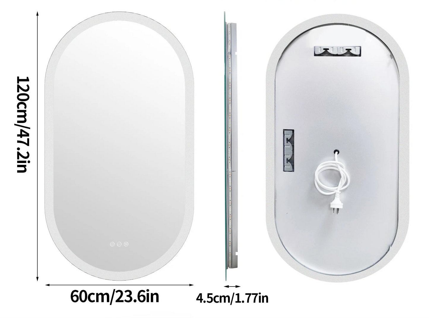 Miroir LED Mural | Ovale