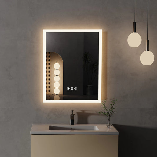 Miroir Leds Mural | Tactile |  Rectangle