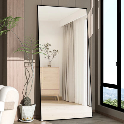 Miroir Moderne Full Body | Rectangle | Cadre Métal Noir