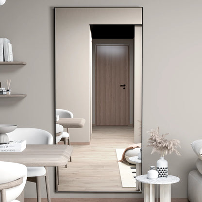 Miroir Moderne Full Body | Rectangle | Cadre Métal Noir